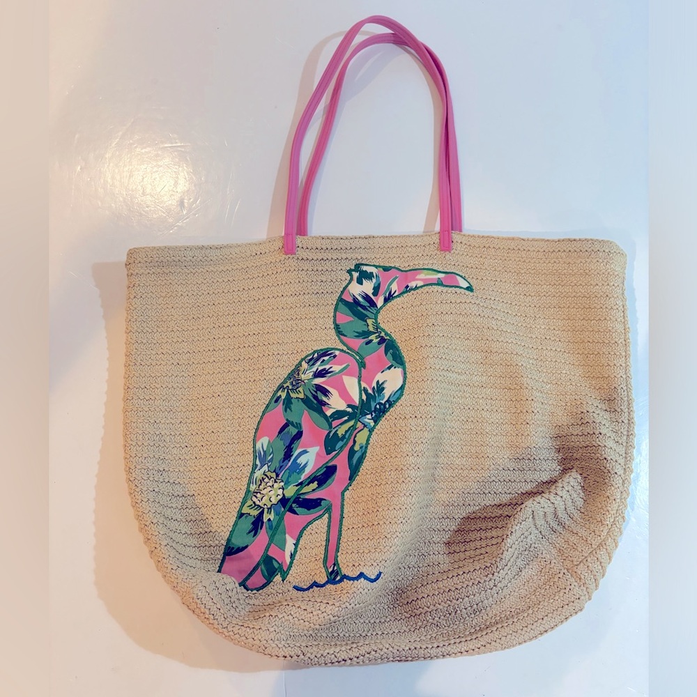 VERA BRADLEY Seashore Straw Beach TOTE BAG